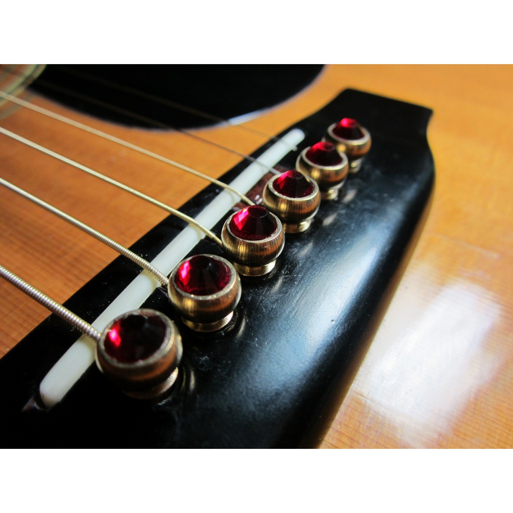 Set 6 chốt đồng đính đá dành cho đàn guitar