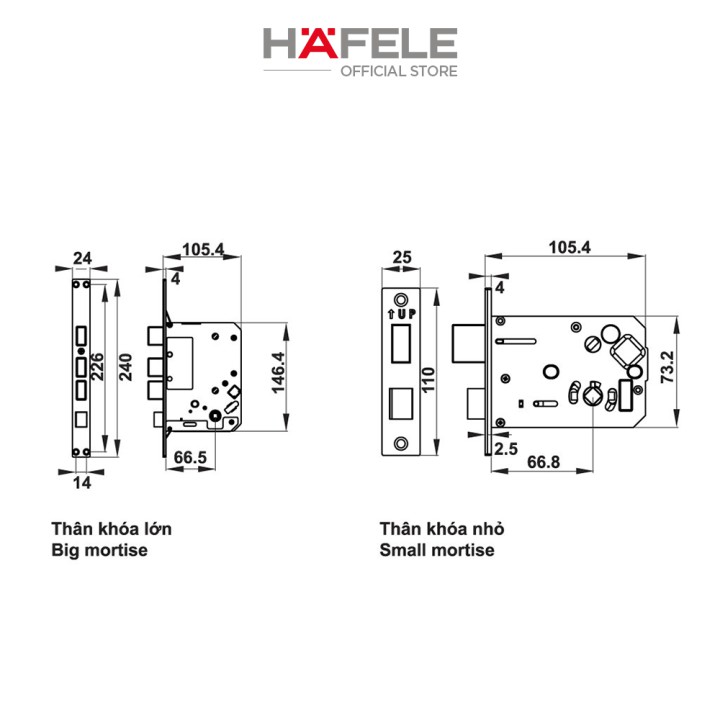 Khóa điện tử HAFELE EL7200-TC màu đen