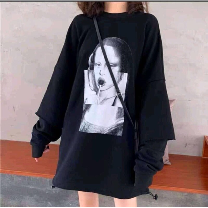 Áo nỉ lông hàng dày ấm hình molanisaa ảnh thật ở cuối HANA180 | BigBuy360 - bigbuy360.vn