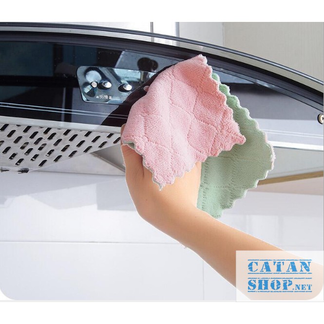 10 Chiếc Khăn Lau Chén Bát Đa Năng, Khăn lau chùi nhà bếp sạch mượt dễ giặt sạch, thấm hút cực tốt