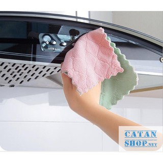 [LOẠI XỊN] 10 Chiếc Khăn Lau Chén Bát Đa Năng, Khăn lau chùi nhà bếp sạch mượt dễ giặt sạch, thấm hút cực tốt