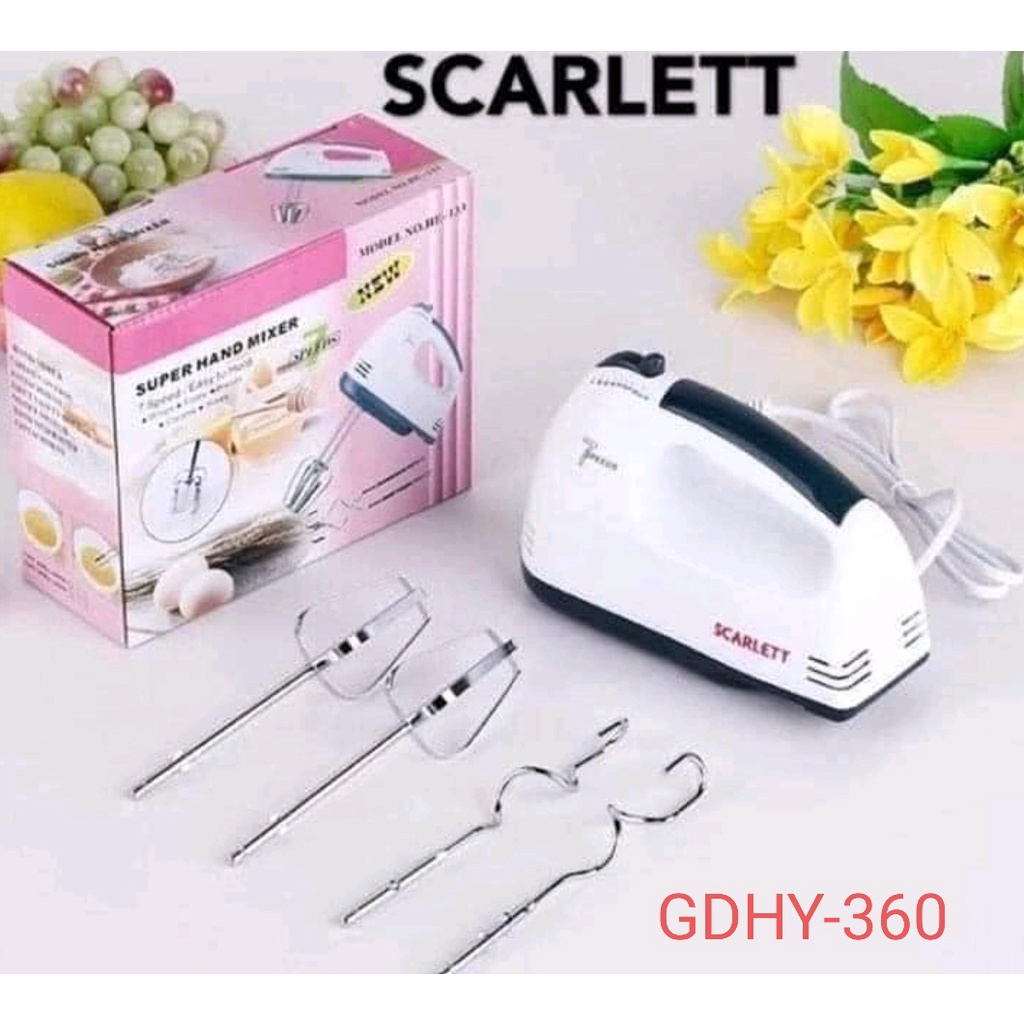 Máy đánh trứng Scarlett HE133-180W , 7 cấp tốc độ.