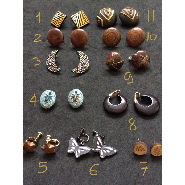 Khuyên tai gỗ nụ, dáng ngắn độc đáo