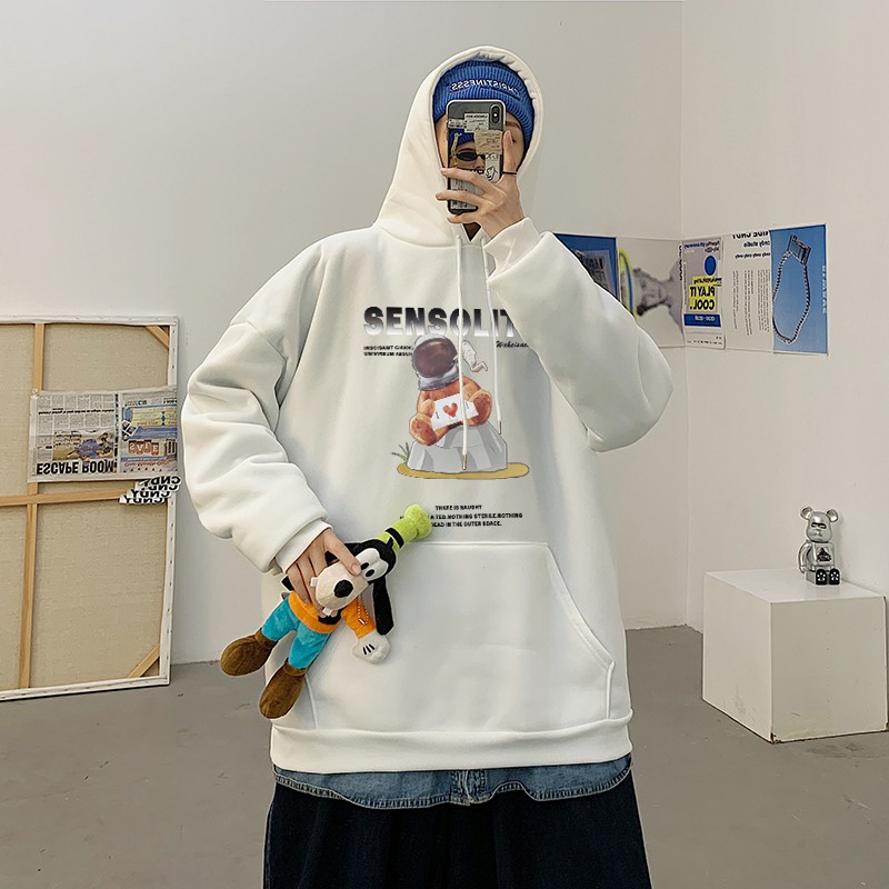 Áo hoodie dáng rộng họa tiết hoạt hình thời trang cá tính cho nam | BigBuy360 - bigbuy360.vn