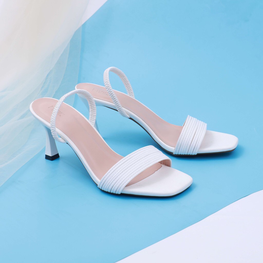 Giày nữ/ sandanl nữ quai ngang gót nhọn hậu chun co giãn cao 6cm chuẩn size