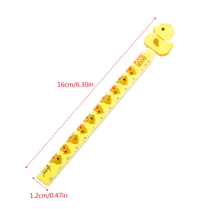 Thước Nhựa Thẳng Hình Chú Vịt Dễ Thương Dùng Trong Trường Học / Văn Phòng