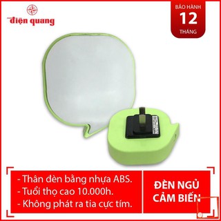 Đèn ngủ cảm biến led điện quang đq lnl09 ww cảm biến quang, hình tin nhắn, ánh sáng vàng