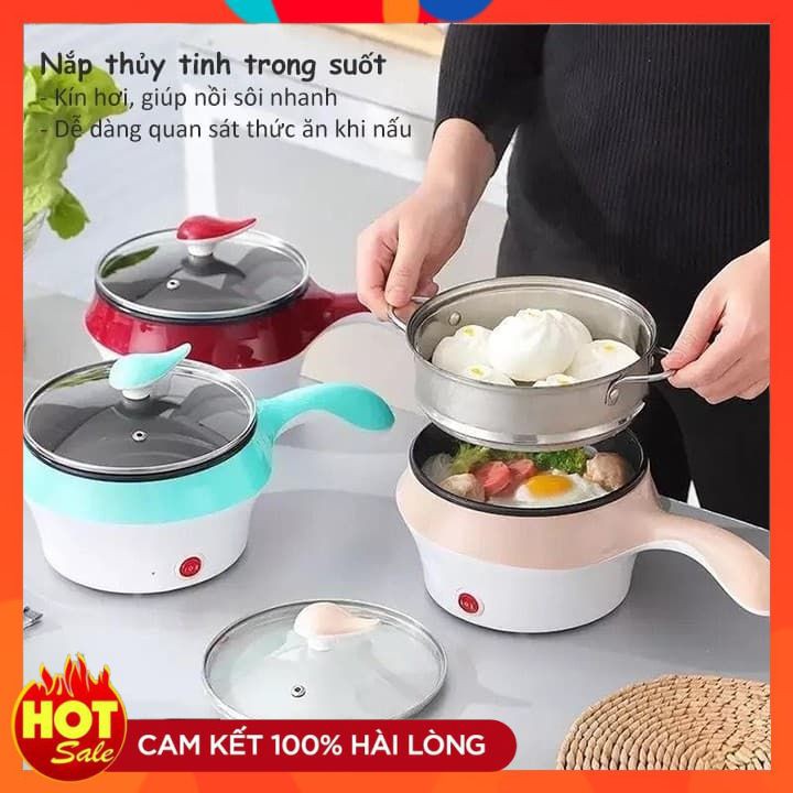 [XẢ KHO] Nồi Lẩu Mini 2 tầng Chống Dính Kèm Xửng Hấp Đa Năng ( Nấu, Lẩu, Chiên, Xào,...) | BigBuy360 - bigbuy360.vn