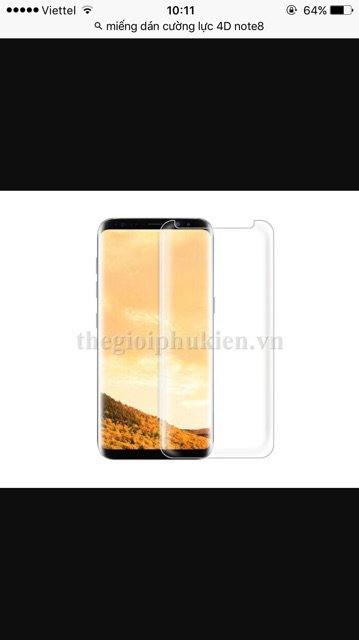 Cường lực Note8 Full màn 4D