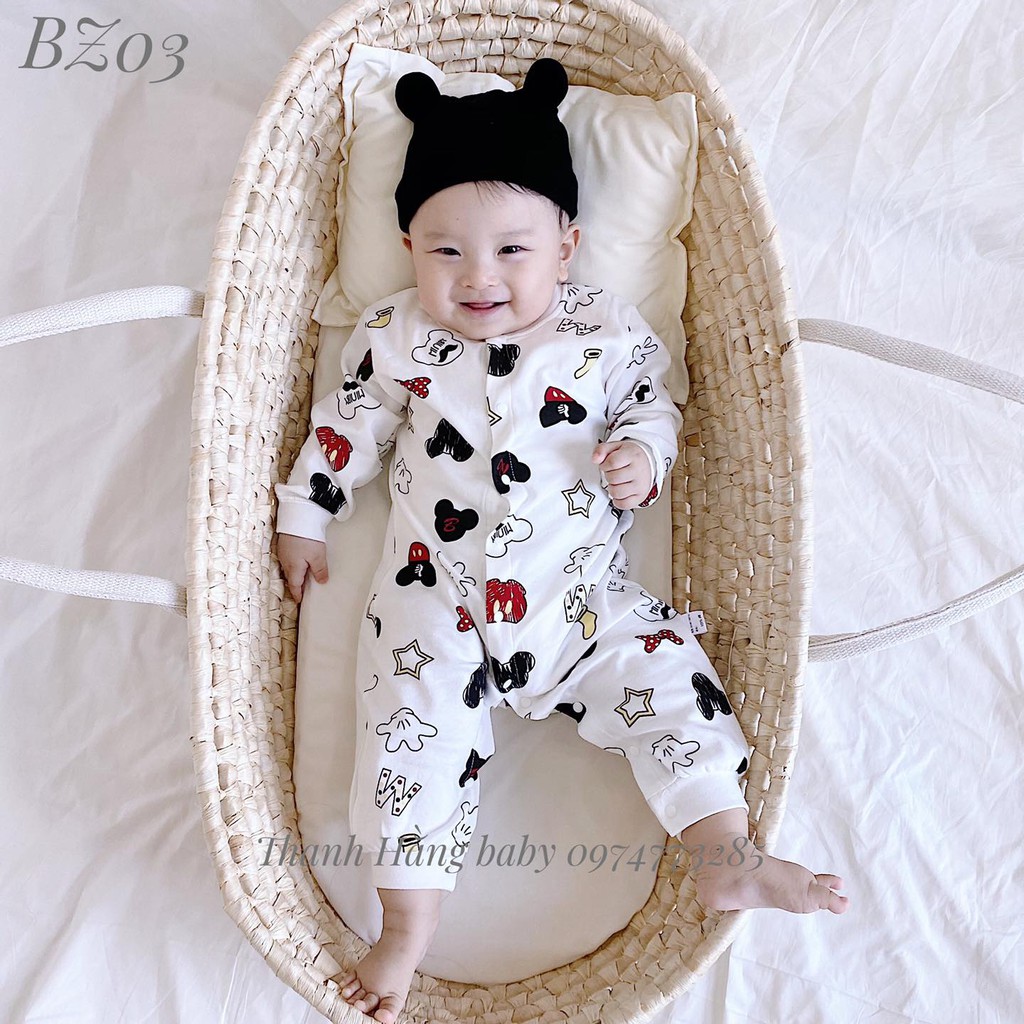 Body dài tay cho bé, body liền thân bé trai bé gái Thanh hằng baby từ 3 - 13 kg