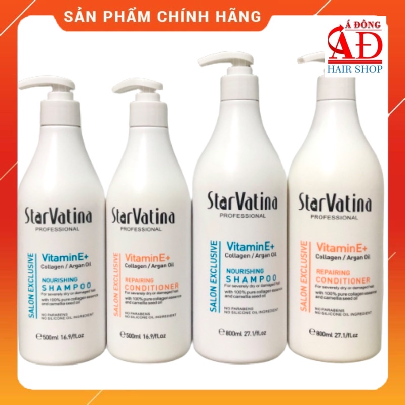 Bộ dầu gội xả dưỡng sinh phục hồi tóc hư tổn Star Vatina Spain chính hãng