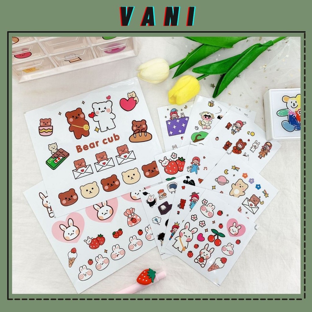 Phần 3 Sticker Dán Decor Nhiều Hình Ngộ Nghĩnh Dễ Thương - Vani Store