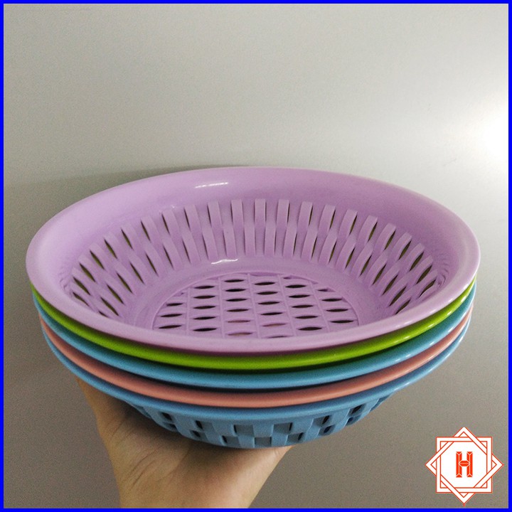 Song Long Plastic Rổ tròn đan mây tiện lợi cho gia đình { H }