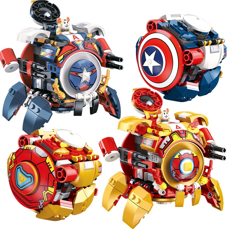 Đồ Chơi Lắp Ráp Phát Triển Trí Tuệ Mô Hình Overwatch Avengers Wrecking Ball 12in1 Với 227 PCS