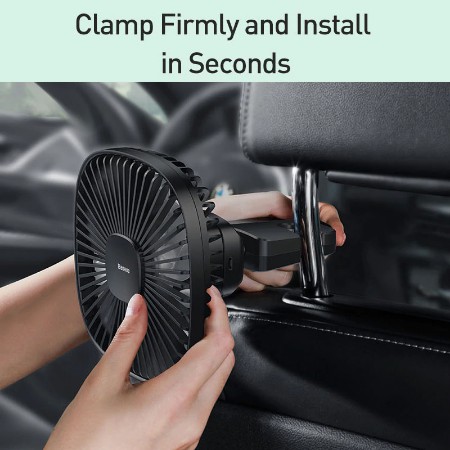 Quạt Mini Tích Điện Cầm Tay Hoặc Gắn Ghế Sau Ô Tô Baseus Natural Wind Magnetic Rear Seat Fan Dung Lượng 1000mah