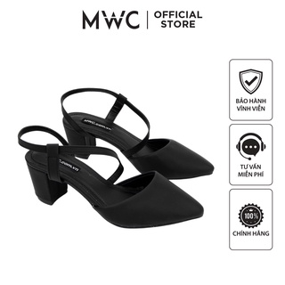 Giày Sandal Cao Gót Đế Vuông 5CM Quai Chéo Siêu Xinh MWC 3593