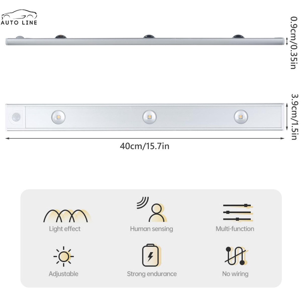 Đèn LED 3 Chế Độ Gắn Tường Cảm Biến Chuyển Động Chạy Pin 700mAh C0835