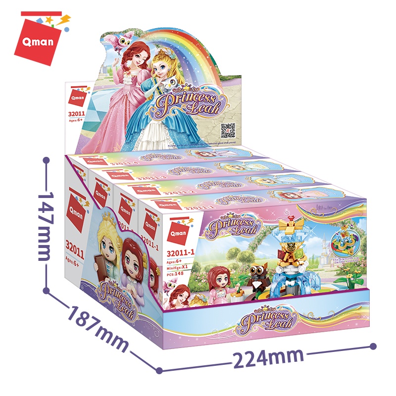 Đồ Chơi Xếp Hình Cho Bé Gái 6 tuổi -  Giấc Mơ Về Hoa và Cầu Vồng - Qman 32011 - LinhKha