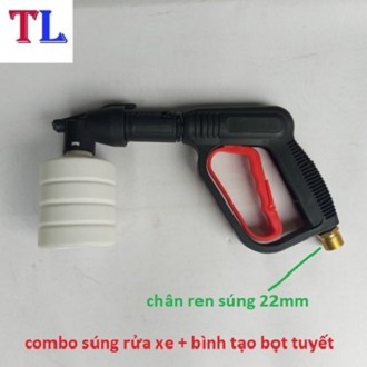 Súng Xịt Rửa Xe Áp Lực Cao Và Bình Phun Bọt Tuyết