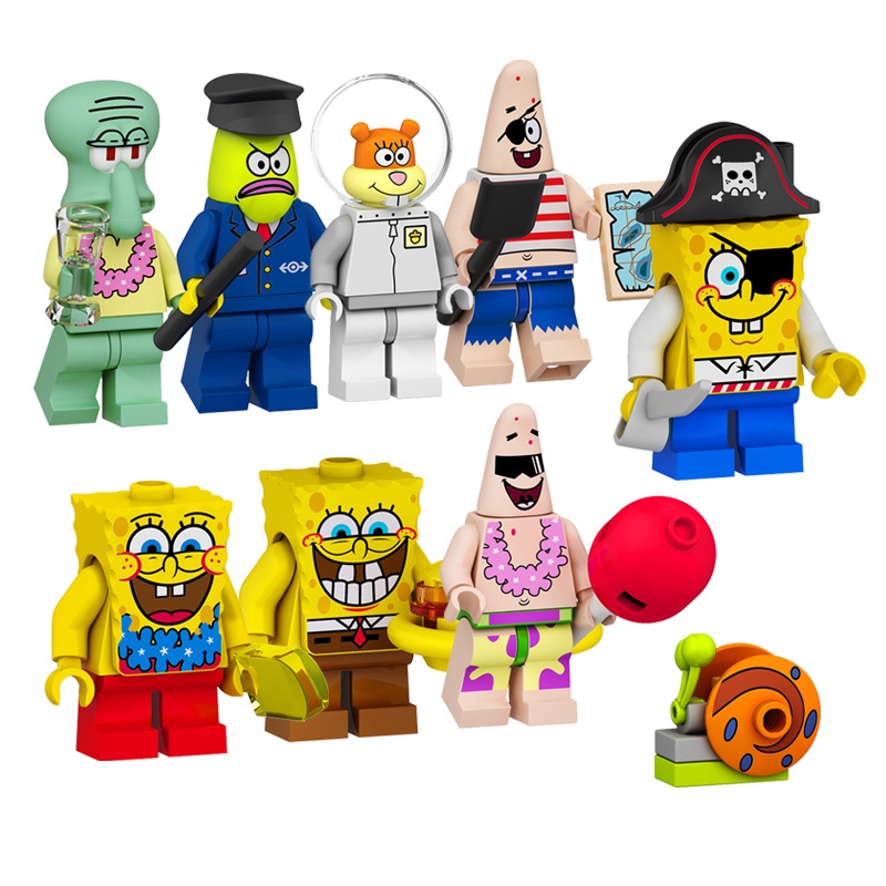 Mới Bộ Đồ Chơi Lắp Ráp Mô Hình Nhân Vật SpongeBob