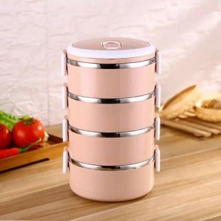 Hộp đựng cơm giữ nhiệt 4 tầng lúa mạch