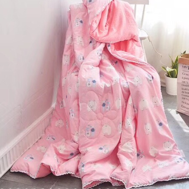 Chăn hè thu cotton lụa