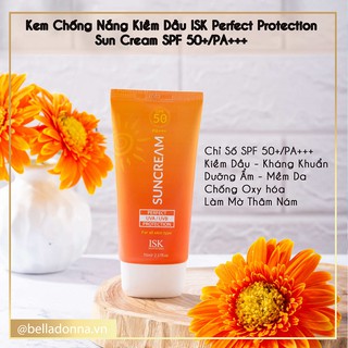 [Chính Hãng] Kem Chống Nắng Kiềm Dầu ISK Perfect Protection Sun Cream SPF 50+/PA+++ 70ml
