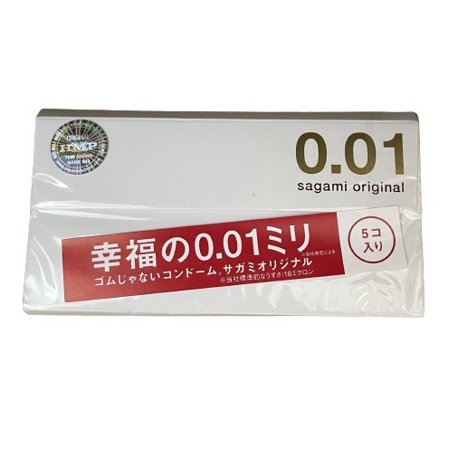 [ GIÁ SỈ ] - Bao cao su cao cấp Sagami Original 0.01 , siêu mỏng nhất thế giới, cảm giác thật – Hộp 5 chiếc,