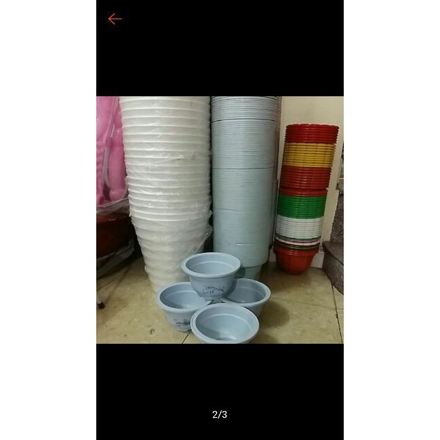 Chậu nhựa đường kính 20cm cao 12cm c/lượng, hg C/ty.