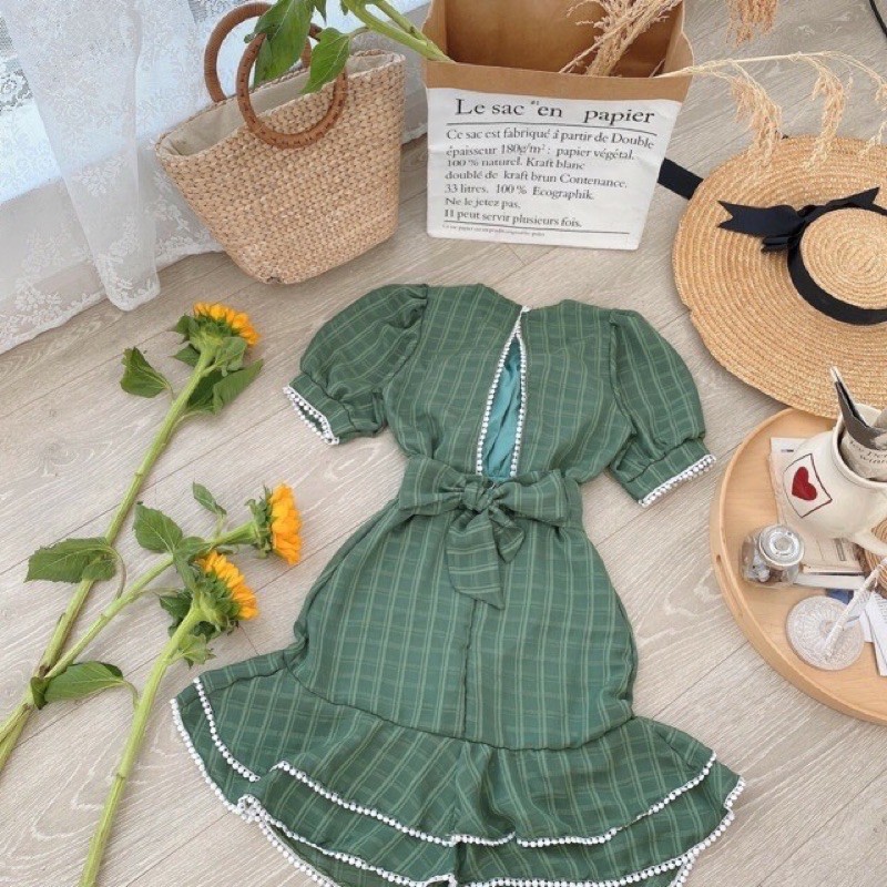 Đầm caro bigsize 60 đến 90