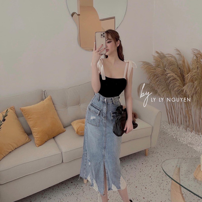 Áo 2s buộc nơ bản von hàng Ullzang