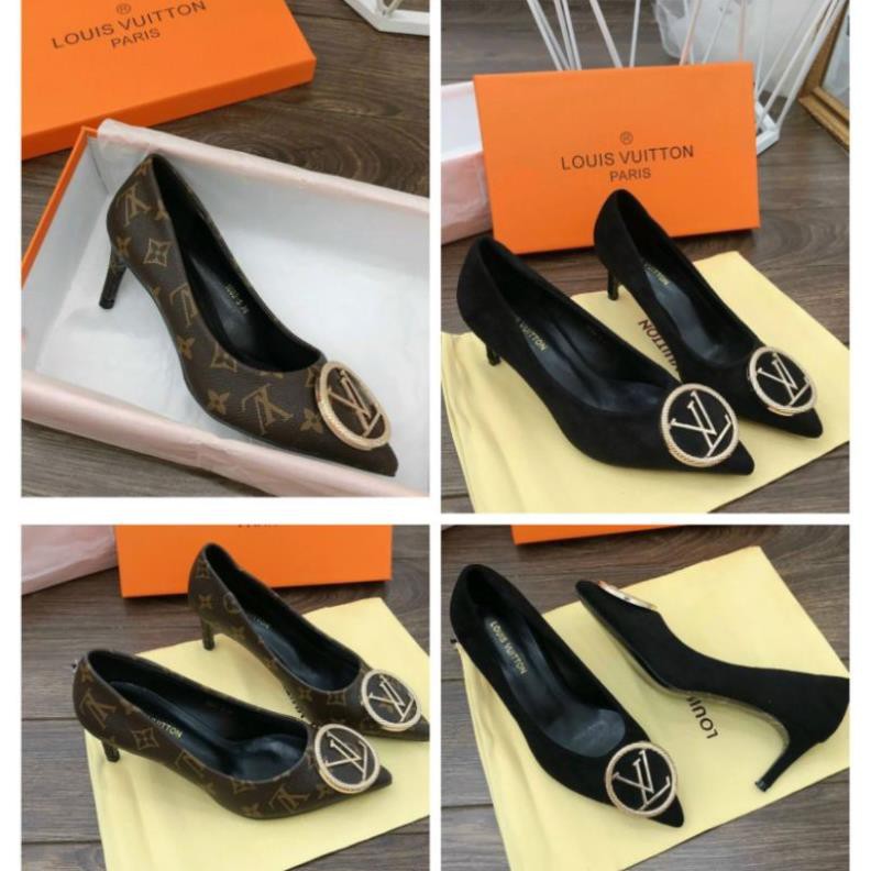 H(ẢNH THẬT) Giày Cao Gót 7p Da Mềm Êm Khoá Tròn Hàng Quảng Châu Fullbox Cao Cấp