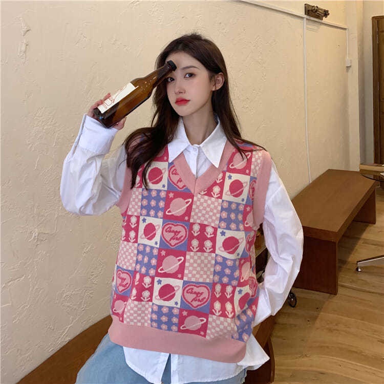 Áo Không Tay Dáng Rộng Thiết Kế Mới Đáng Yêu Dành Cho Nữ