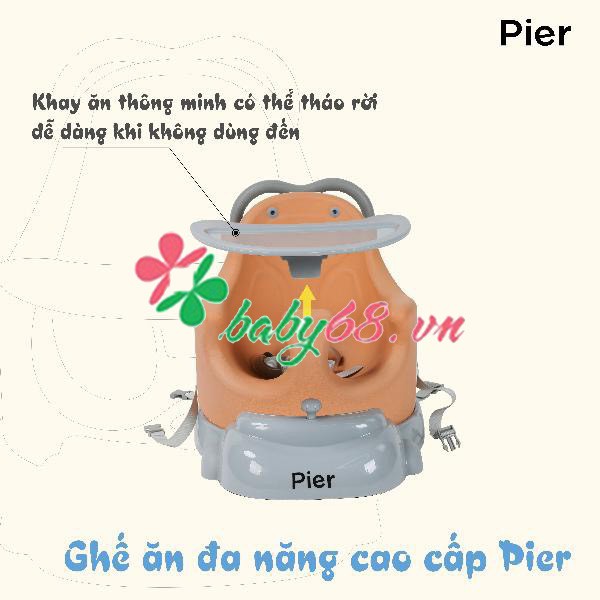 [Mã 267FMCGSALE giảm 8% đơn 500K] Ghế ăn dặm - Ghế ăn đa năng cao cấp PIER 5in1 cho bé