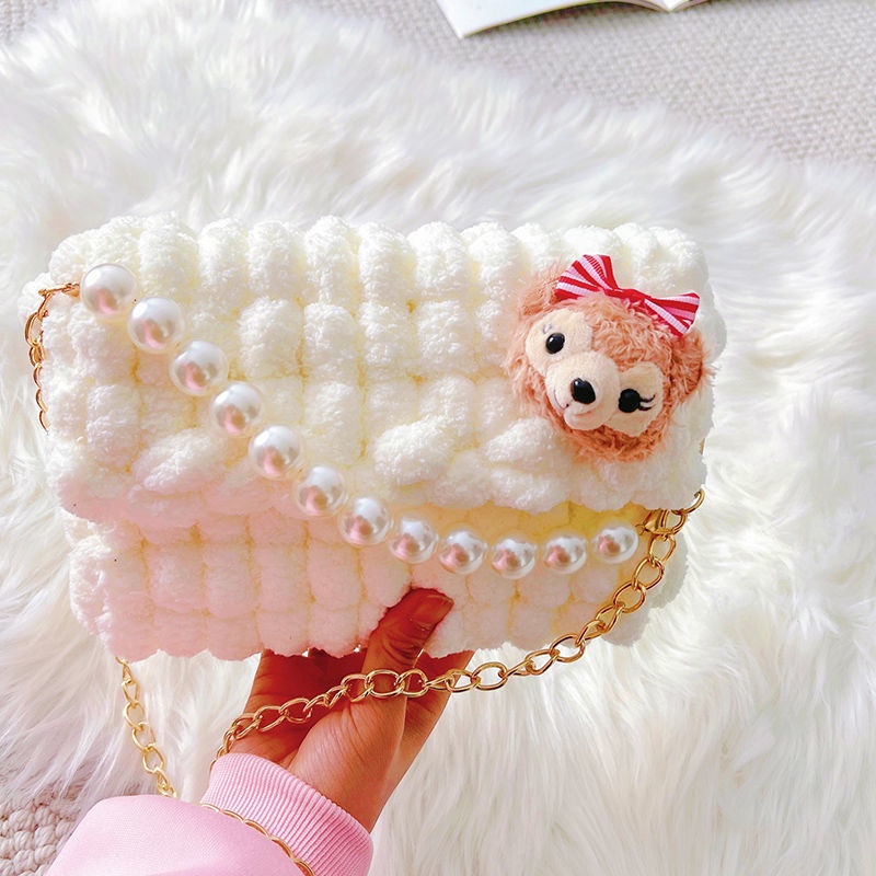 [DIY tự làm] Tự làm túi đựng hạt bơ, túi đan bằng tay tự làm, túi làm bằng chất liệu bóng phồng, quà tự làm cho bạn gái # set làm túi xách handmade # đồ làm túi xách # túi xách tự đan handmade # dụng cụ làm túi xách # bộ dụng cụ làm