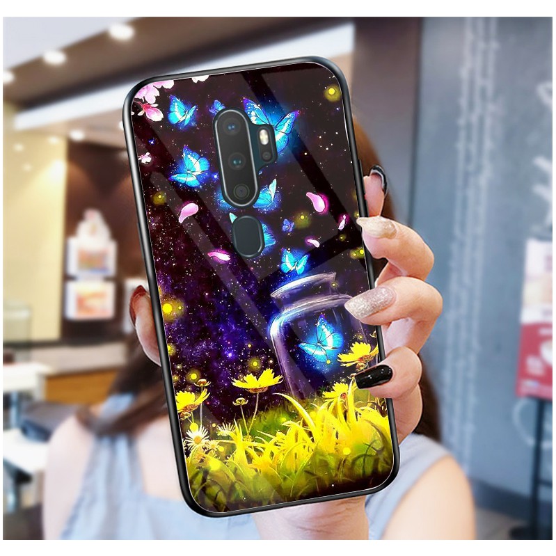 Ốp Lưng OPPO A5 2020, A9 2020 mặt kính cường lực cao cấp