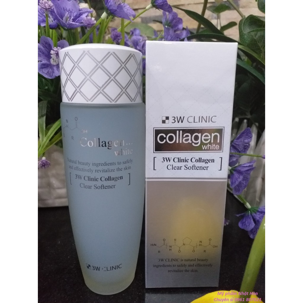 Nước hoa hồng Collagen 3W Clinic Trắng/ Đỏ 150ml