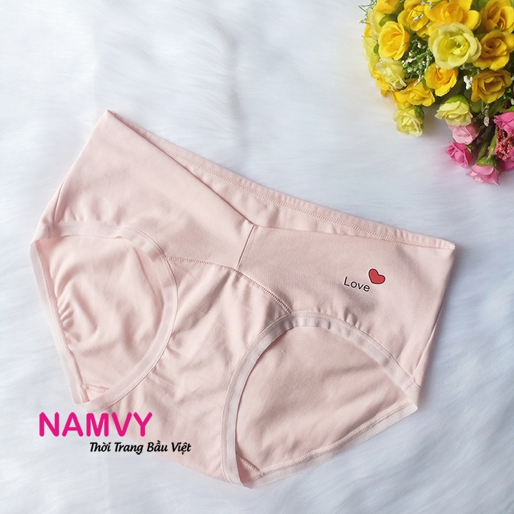 Quần lót bầu cạp chéo cotton cao cấp LOVE