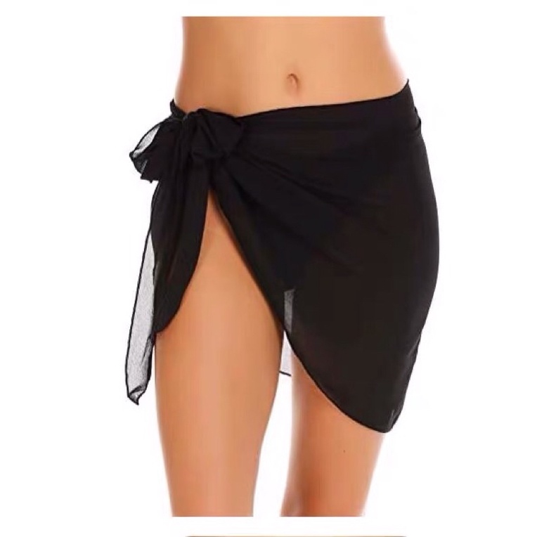 Khăn choàng voan, choàng mông bikini hai màu sexy