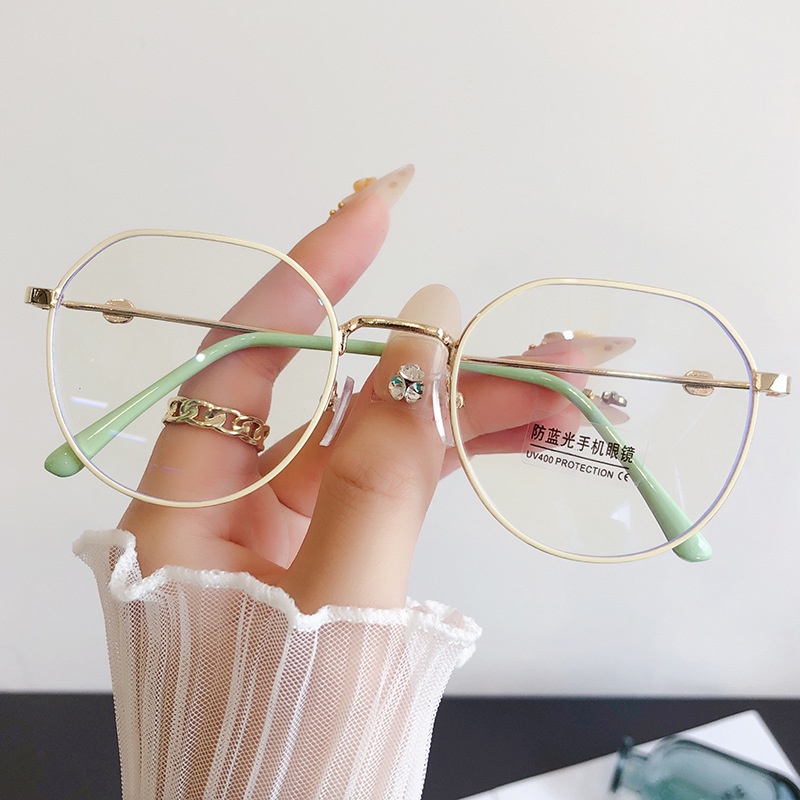 Mắt kính TR90 gọng vuông oversized chống ánh sáng xanh cho nữ