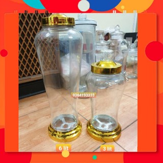Bình thủy tinh ngâm rượu sâm 3 lít