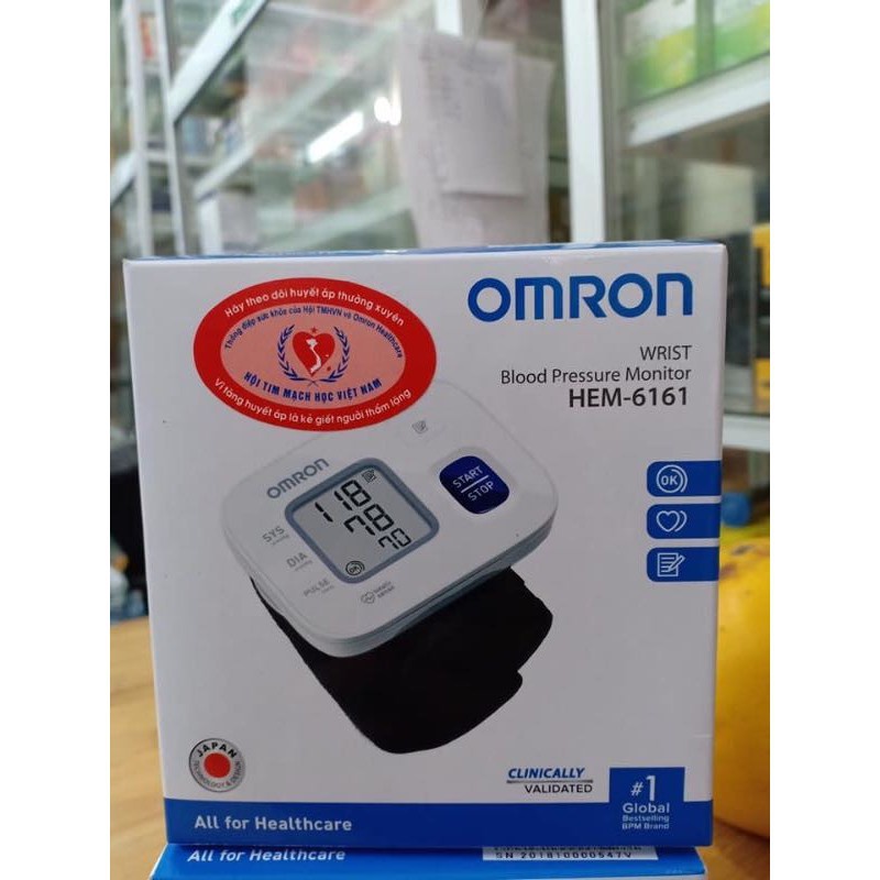 ✅ [Chính Hãng DKSH] Máy Đo Huyết Áp Cổ Tay: Omron HEM-6161 -VT0010