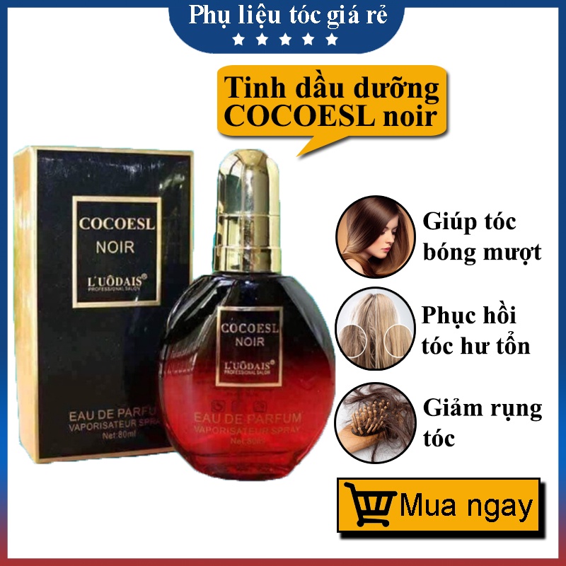 Tinh dầu dưỡng tóc L'UÔDAIS đỏ 80ml Cocoesl Noir Serum Phục hồi Tóc uốn nhuộm hư tổn khô xơ giữ nếp mượt tóc CT35