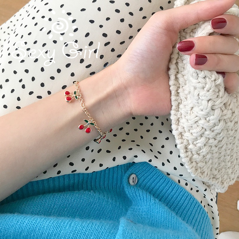 Vòng Tay Cherry Đỏ Duyên Dáng Ngọt Ngào Thời Trang