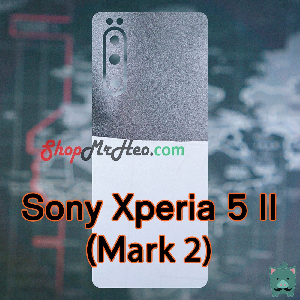 Skin Dán Mặt Sau Lưng Vân 3D Sony Xperia 5 - Sony 5 II  - Sony 5 III  / carbon, Hình hộp, nhám, vân da