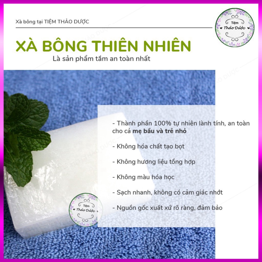 Xà Phòng Xà bông Bạc Hà Organic Sạch Mát DaSát KhuẩnSảng KhoáiMát Lạnh Dạng Sáp 100gr Hàng Chính Hãng- bb.case99