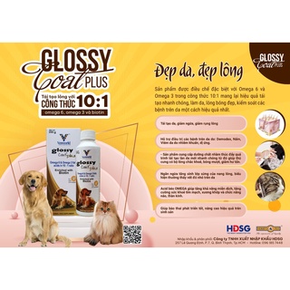 𝐆𝐋𝐎𝐒𝐒𝐘 𝐂𝐎𝐀𝐓 Bổ Da Lông (Omega 3,6 và Biotin) Giảm rụng lông - viêm da