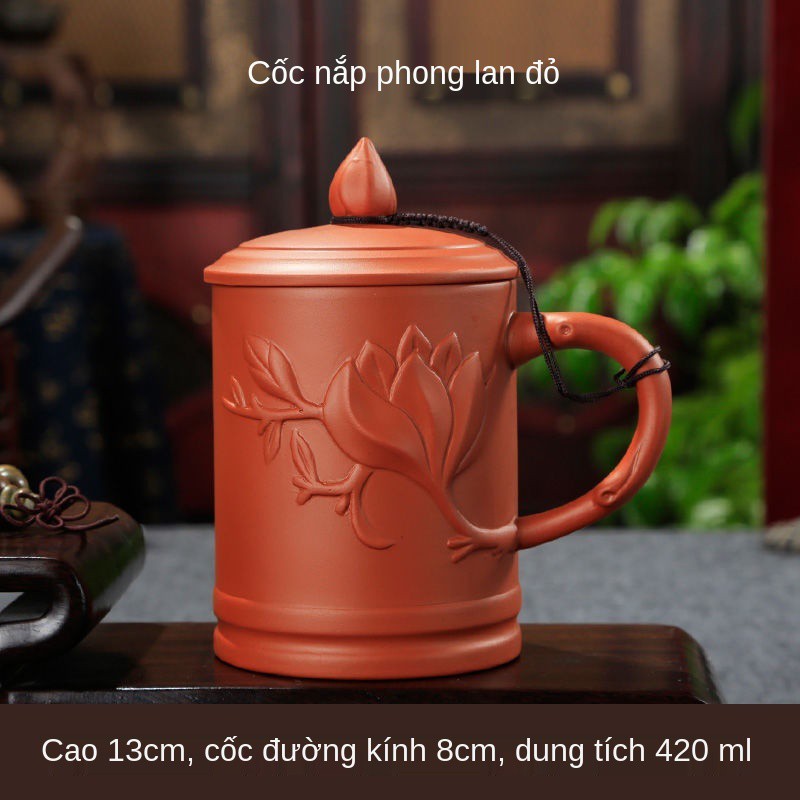 Cốc cát tím Yixing chủ duy nhất lọc gốm gia dụng công suất lớn tách trà có nắp uống nhỏ