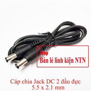Cáp chia Jack DC 2 đầu đực 5.5 x 2.1mm