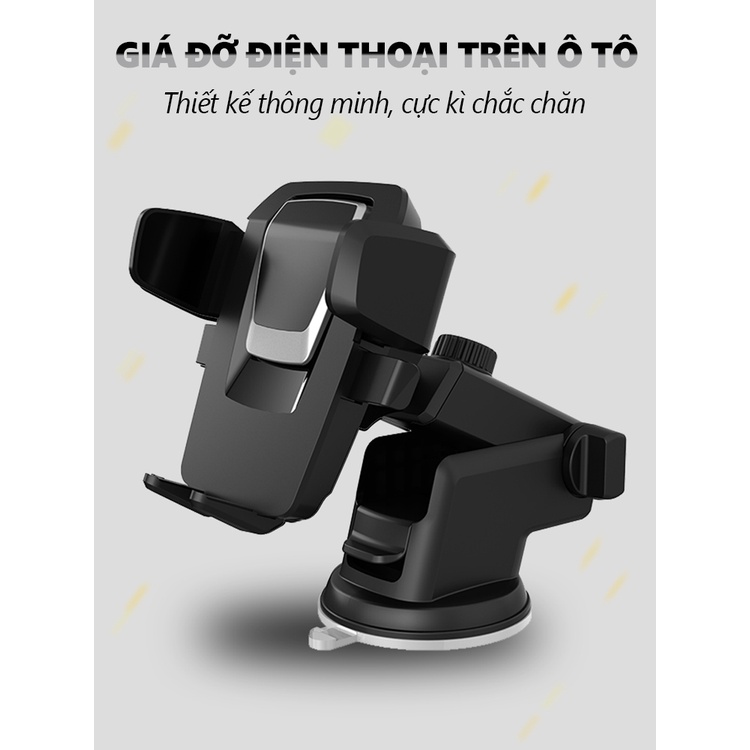 Giá đỡ điện thoại trên ô tô, loại hút chân không cao cấp, gắn taplo ,kính xe,bàn làm việc